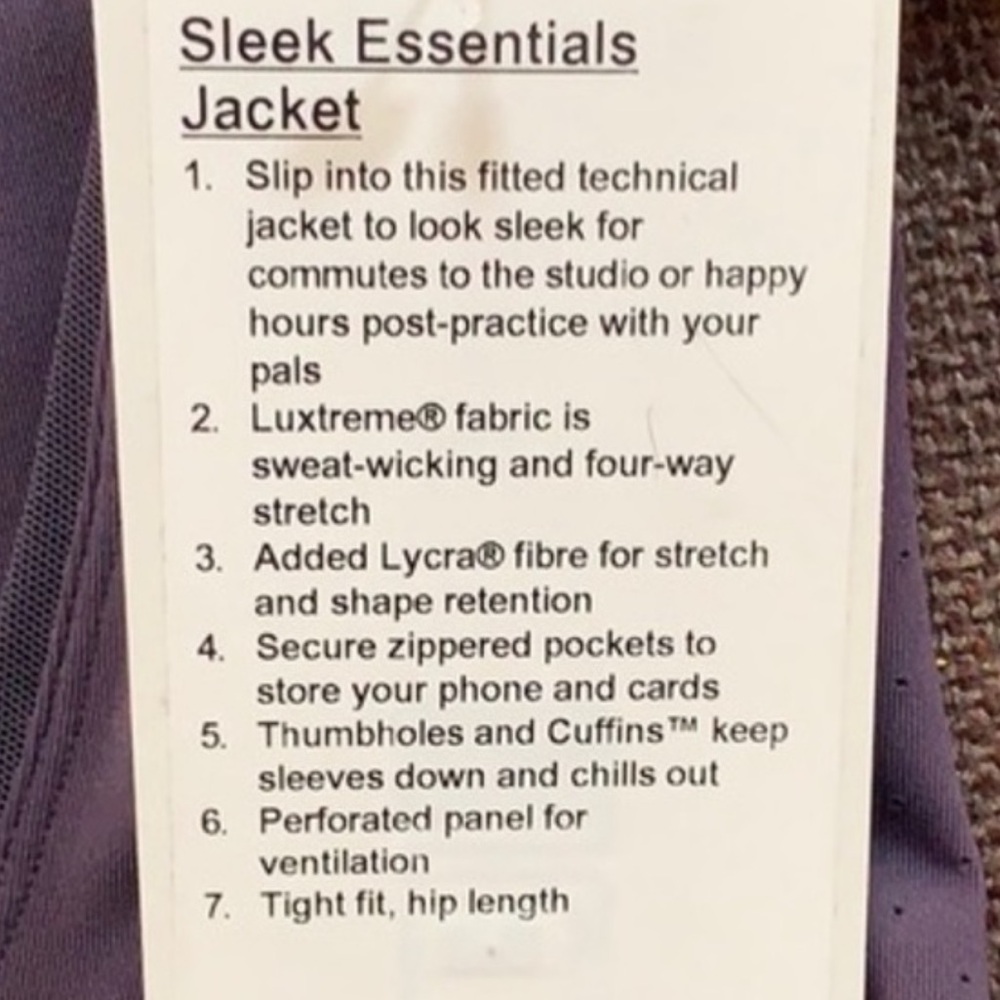 Lululemon Rare Sleek Essentials Zip Up Jacket - image 3